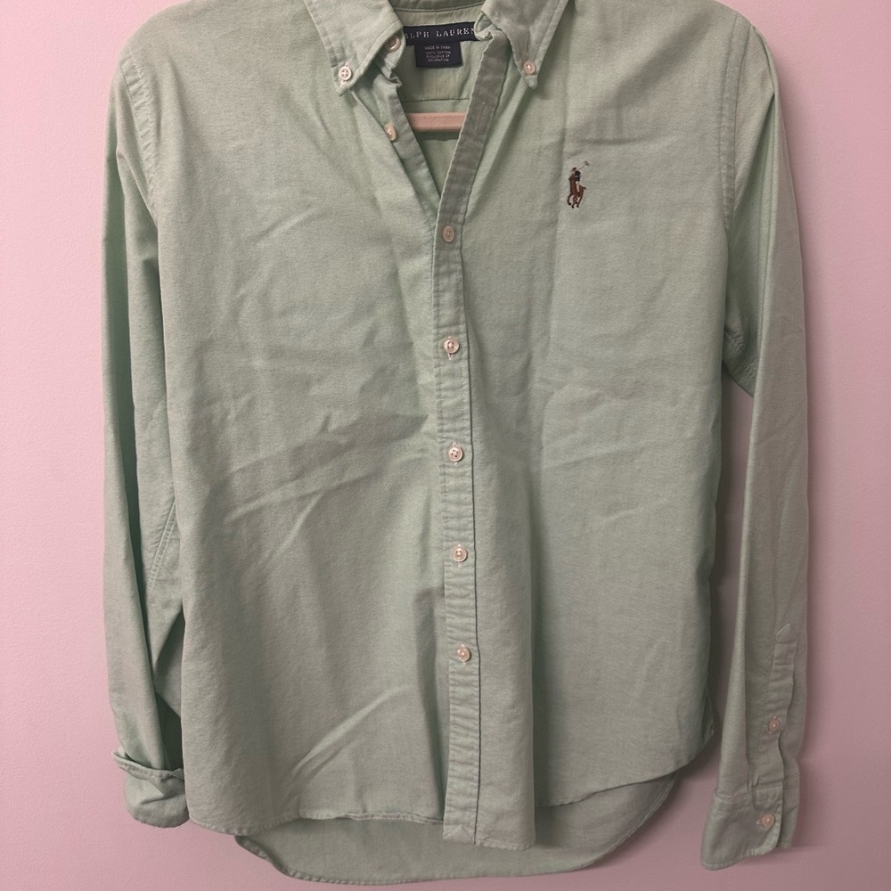 Ralph Lauren Women’s Mint Button-Down Shirt